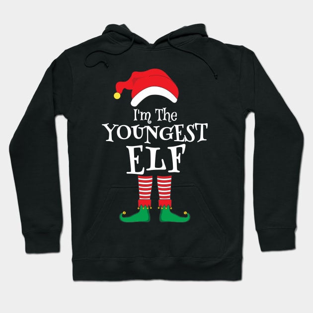 I'm The Youngest Elf Matching Family Christmas Pajama Shirt Hoodie by TheMjProduction